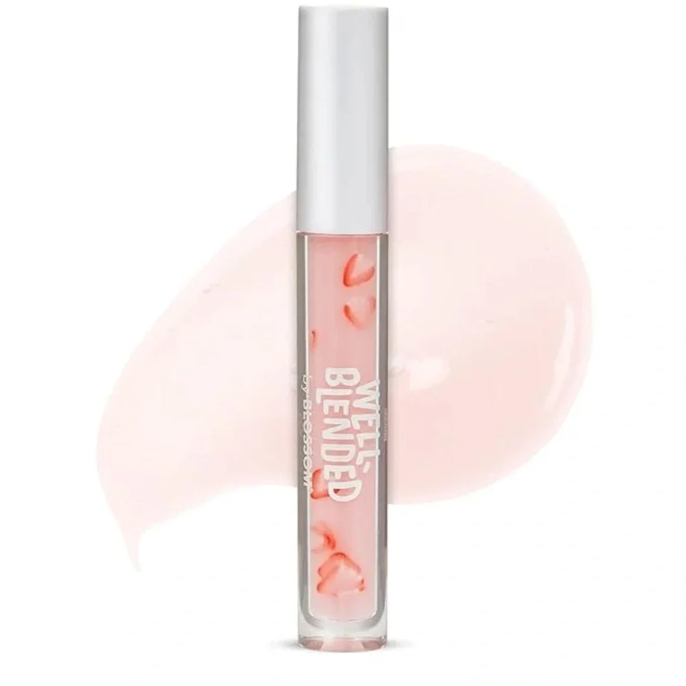 BLOSSOM Strawberries n Cream Lip Gloss & Strawberry Lip Oil Set, NEW